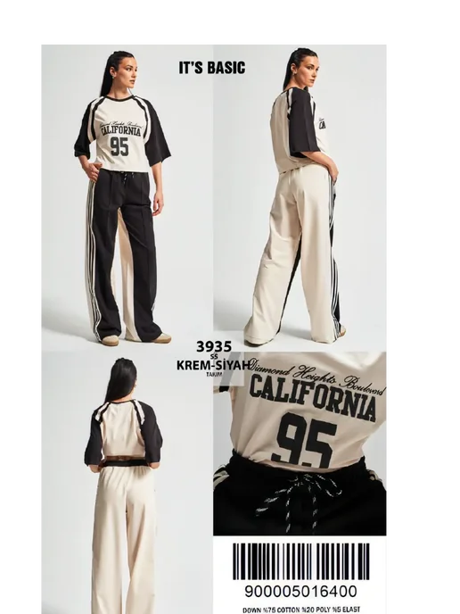 Fashion Wind Костюм спортивный оверсайз, черный, фото 2