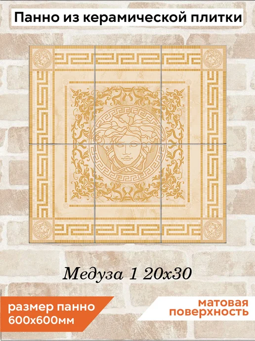 fres-co Панно из керамической плитки Медуза 1 10х10, 20x30