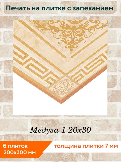 fres-co Панно из керамической плитки Медуза 1 10х10, 20x30, фото 2