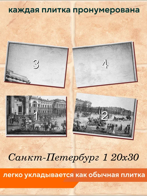 fres-co Панно из керамической плитки Санкт-Петербург 1 20х30, 20x30, фото 4