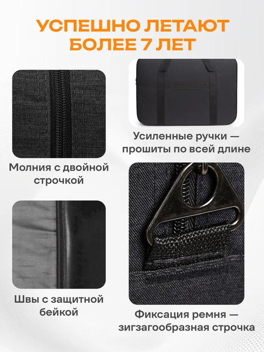 55х40х20 Сумка дорожная ручная кладь 55 40 20 25 трансформер, 40x20, фото 5