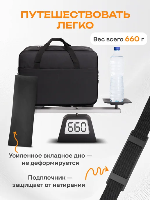 55х40х20 Сумка дорожная ручная кладь 55 40 20 25 трансформер, 40x20, фото 6