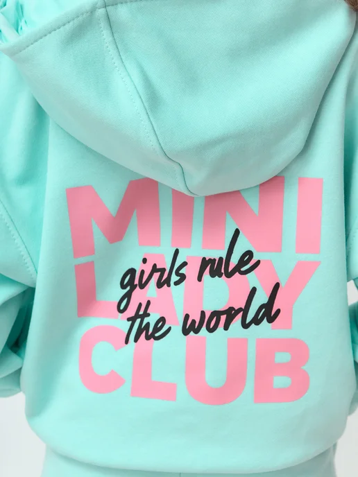 Mini Lady Костюм спортивный на молнии без начеса, голубой, фото 7
