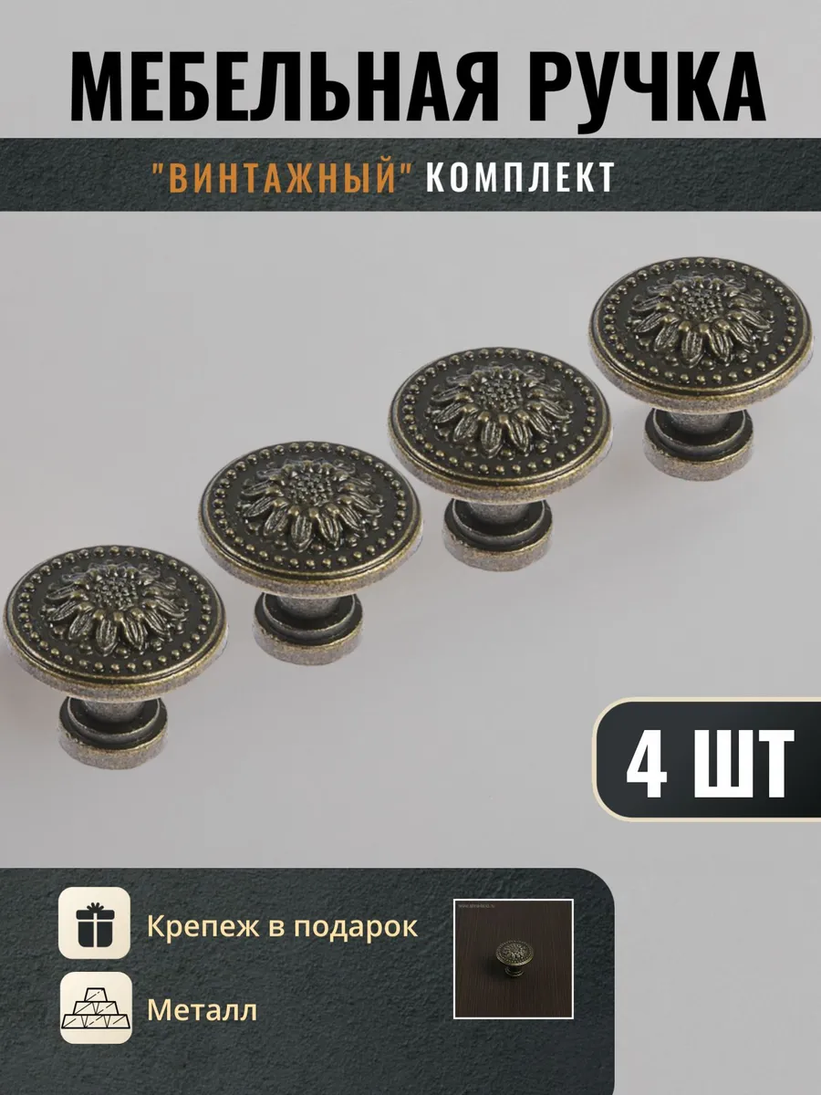 Ручка для мебели кнопка d=25 мм