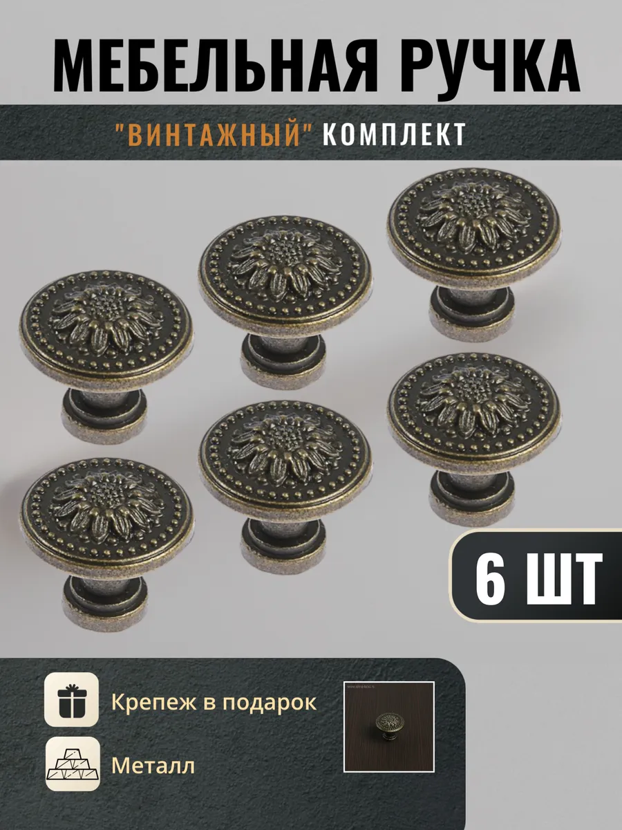 Ручка для мебели кнопка d=25 мм