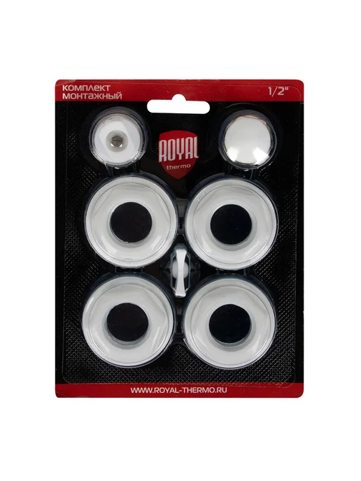 Комплект монтажный Royal Thermo 1х 1 2" белый, белый, фото 2