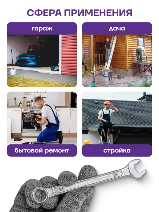 POMAGIER Набор ключей комбинированных 12 предметов, серый, фото 4