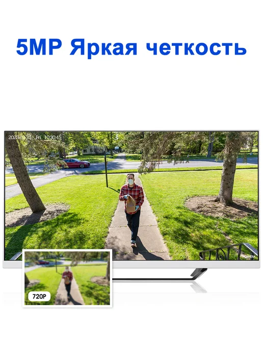 GUYSGEEK Видеорегистратор видеонаблюдения на 4-каналов 5МП нет HDD, черный, фото 5