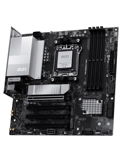 MSI Материнская плата PRO B850M-P WIFI AM5 AMD B850 mATX RTL, AM5 AMD B850 mATX, фото 4