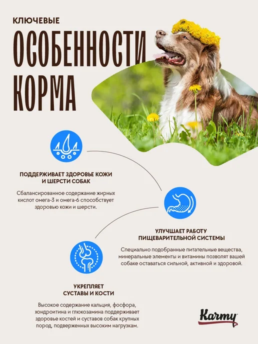 Сухой корм KARMY для собак, взрослые, крупные, телятина, 14 кг, фото 2
