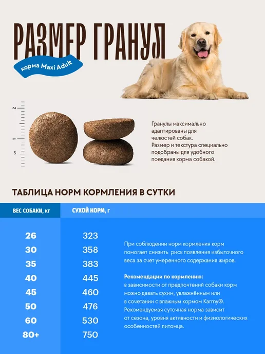 Сухой корм KARMY для собак, взрослые, крупные, телятина, 14 кг, фото 5