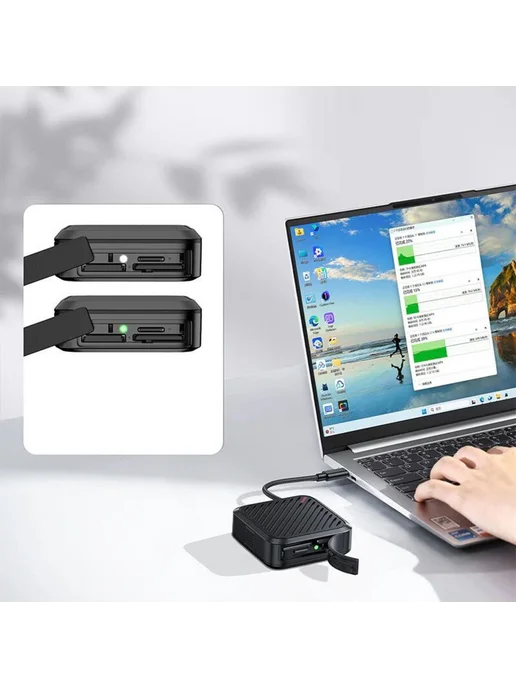 Ulanzi Кейс-картридер CRC10 3-in-1 Card Reader Case, черный, фото 8