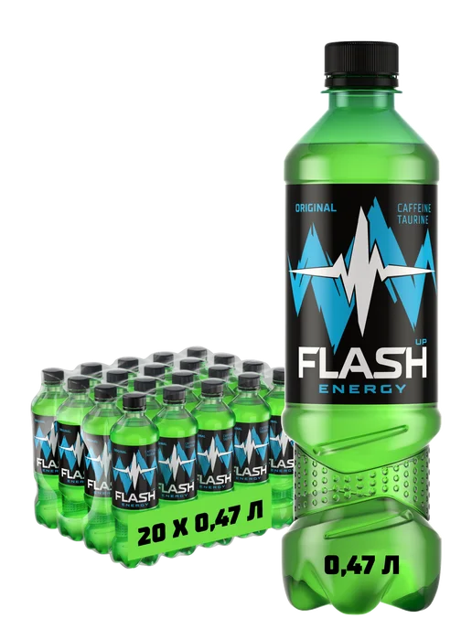 Flash Up Энергетик Флэш Ап Ультра Энерджи, набор 12 шт х 0,45 л, 0,47 л, фото 6