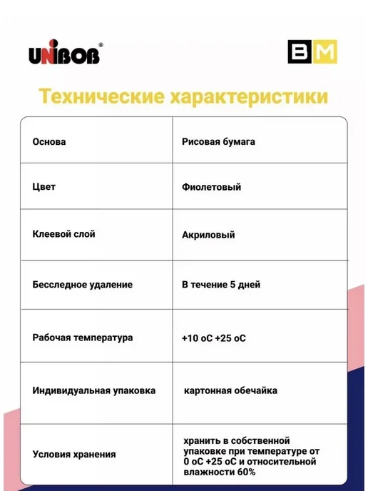 UNIBOB Малярная лента для деликатных поверхностей, 25мм х 25м, 2шт, 25 м, 4 шт, фото 5
