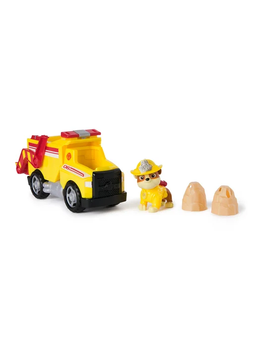 Paw Patrol Щенячий патруль Пожарные спасатели Машинка с фигуркой Крепыш, желтый, фото 7