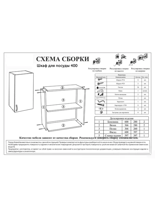 REGENT style Кухонный гарнитур навесной 60 см для сушки посуды, серый, в упаковке 15 кг, фото 4