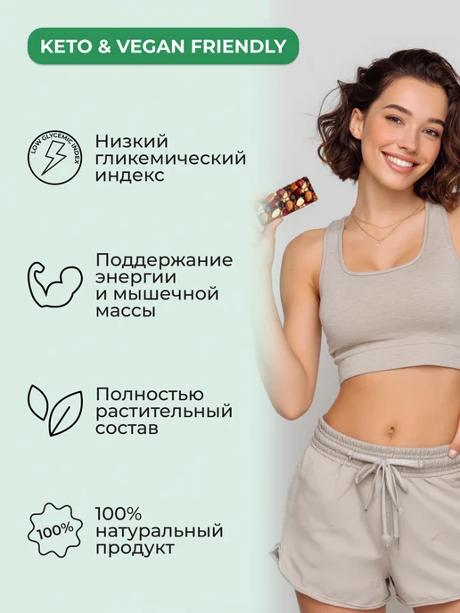 Take a Bite Батончики ореховые без сахара ассорти 12 шт по 30 г, 12 шт, 30 г, фото 6