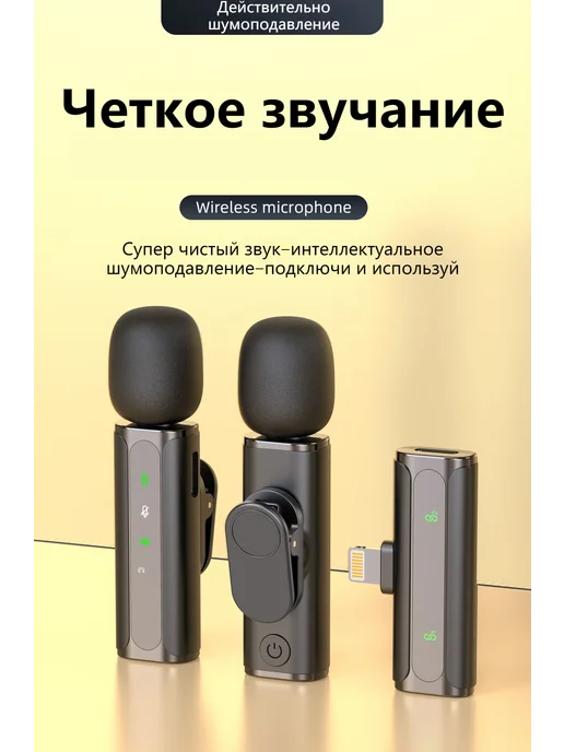 Беспроводной петличный микрофон, вариант