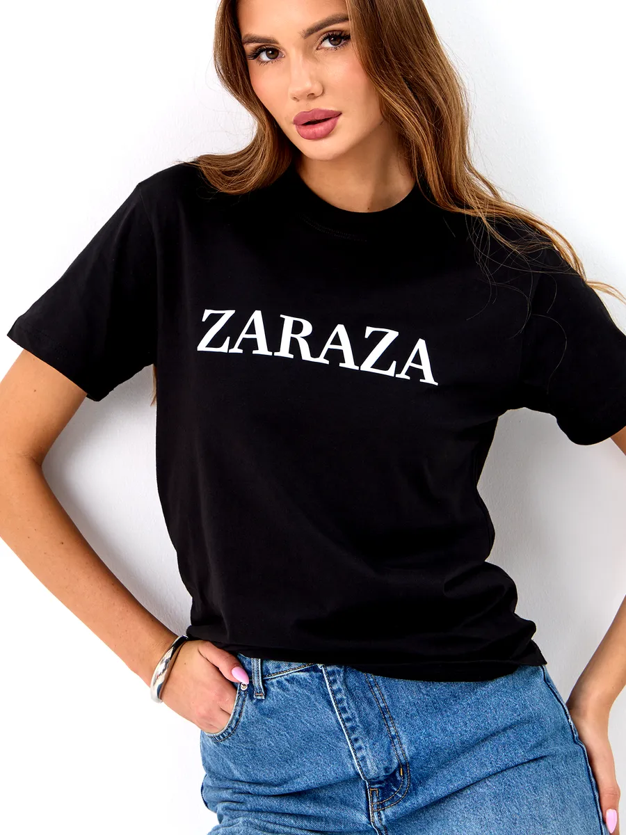 Футболка с надписью Zaraza