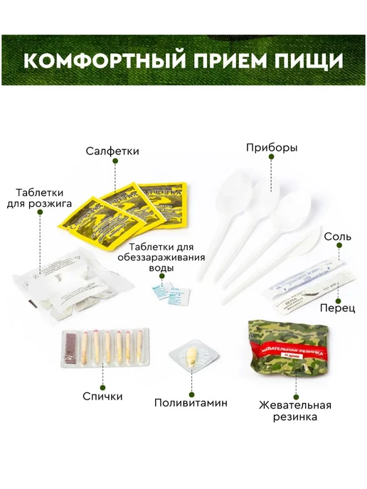 MRE Армейский сухой паек. Оригинал 2,1 кг. Срок до 12.27г, 2,1 кг, 12,27 г, фото 4