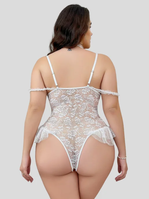 Charm&Joy_Underwear Боди эротик с доступом, белый, фото 6