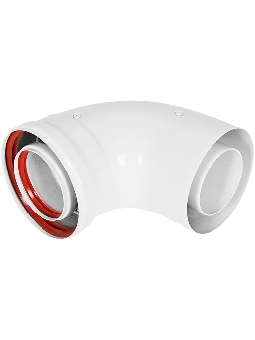 ROMMER Отвод 90° традиционный коаксиальный D60 (п-м) 100 (п-м), вариант, фото 4