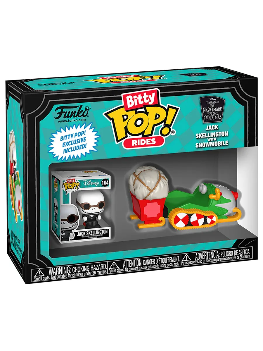 Фигурка Funko Bitty POP! TNBC Jack Skellington w/Snowmobile