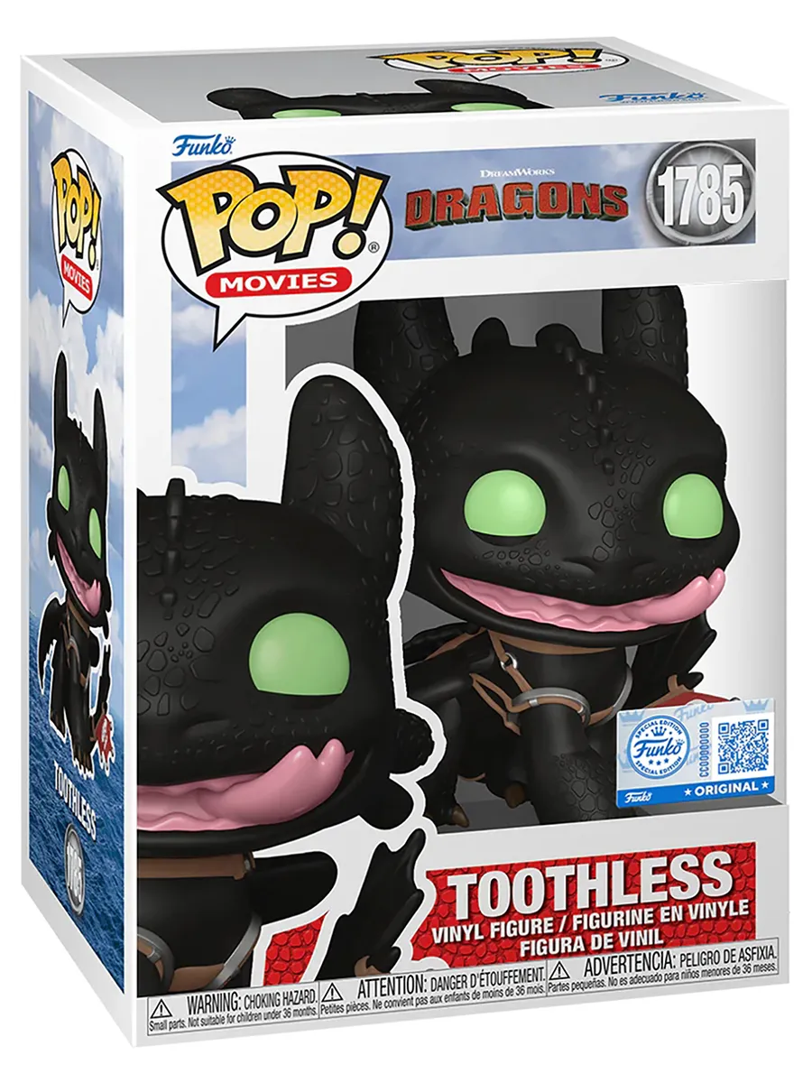 Фигурка Funko POP! Movies Dragons Toothless w/Tongue (Exc)