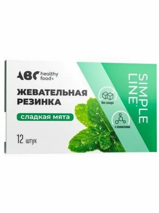 ABC Healthy Food АВС ХЭЛСИ ФУД жеват рез. б сах. Сладкая мята №12, вариант