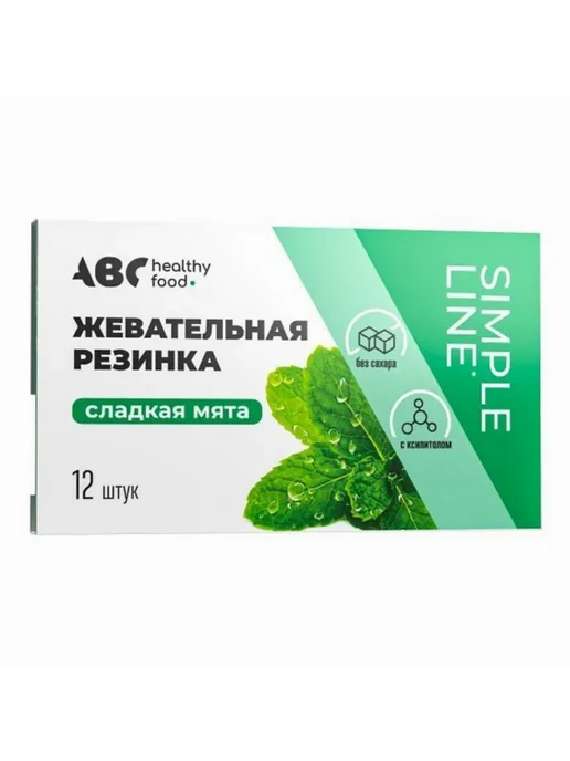 ABC Healthy Food АВС ХЭЛСИ ФУД жеват рез. б сах. Сладкая мята №12, вариант, фото 2