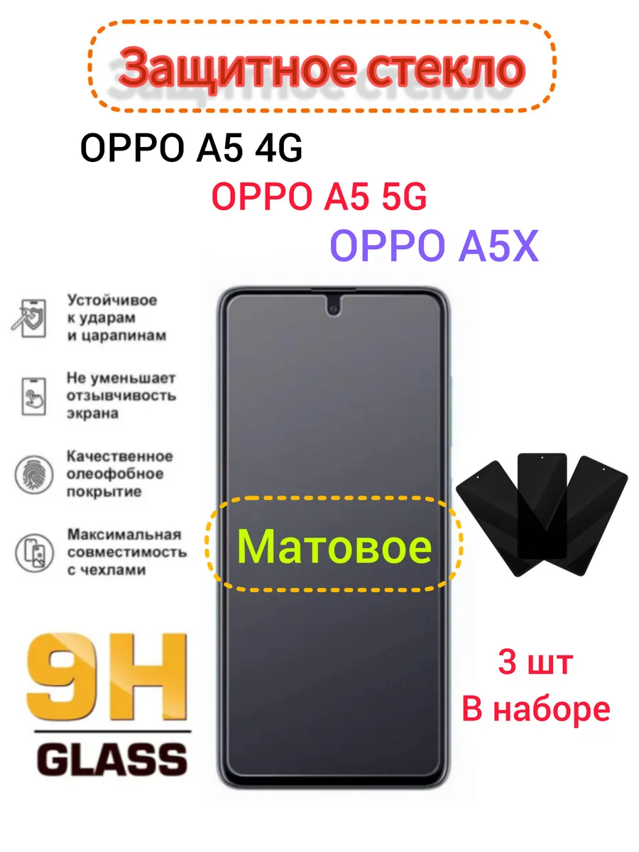 Защитное стекло Матовое Oppo A5 4G,Oppo A5 5G,Oppo A5X