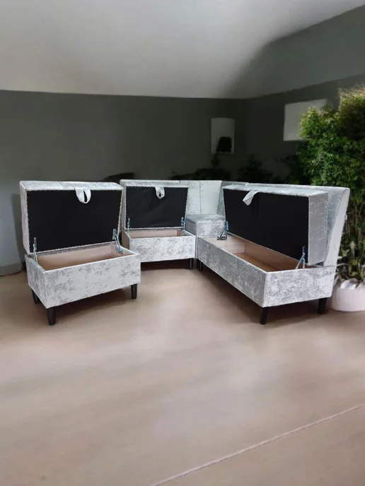 AlissAmebel Диван на кухню 98х52х78 см. светло-грифельный, 98x52x78 см, фото 4