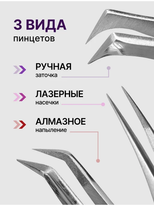 VipLash Пинцет для наращивания Т3 топорик, серый, фото 8