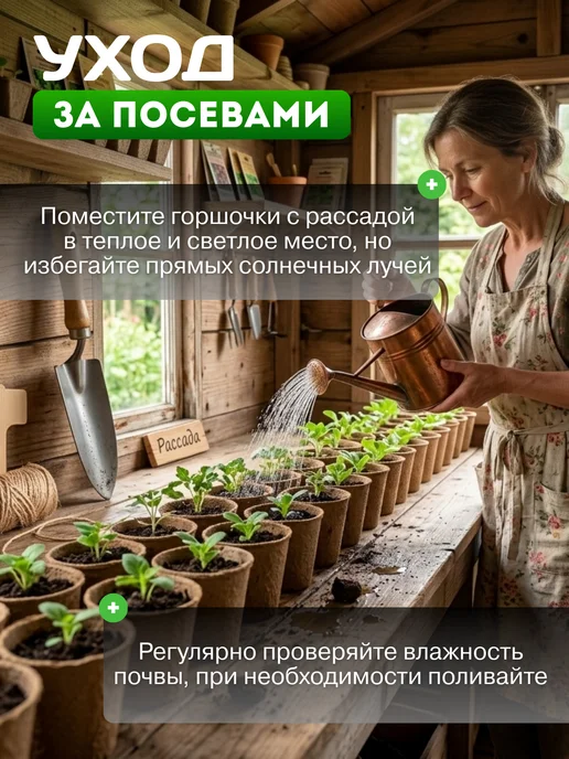 Экоторф Торфяные горшочки 60*60 мм, 60шт, 60x60 мм, 60 шт, фото 3