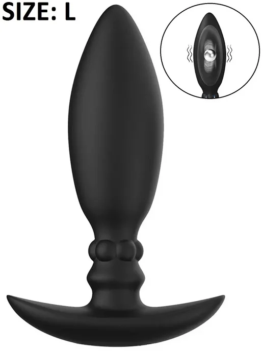 Bestsex Анальная пробка "ANAL VIBRA BUTT PLUG L" 13.4см, черный, фото 2