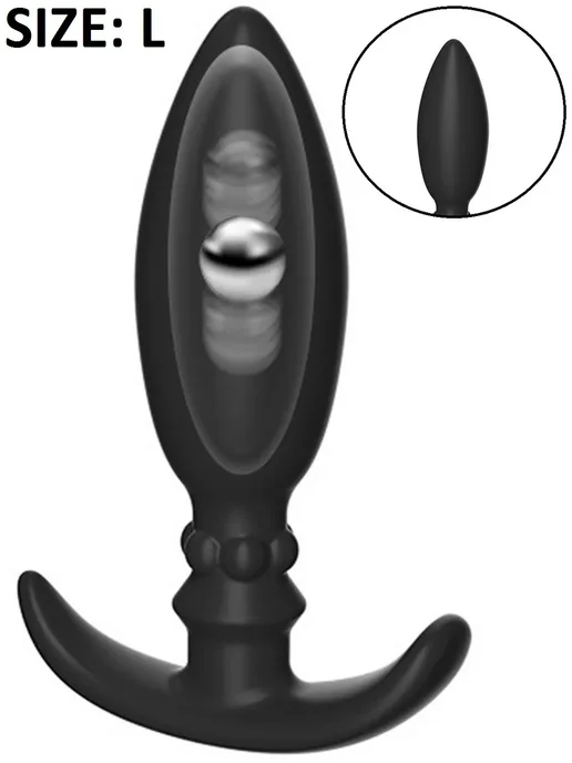 Bestsex Анальная пробка "ANAL VIBRA BUTT PLUG L" 13.4см, черный, фото 3