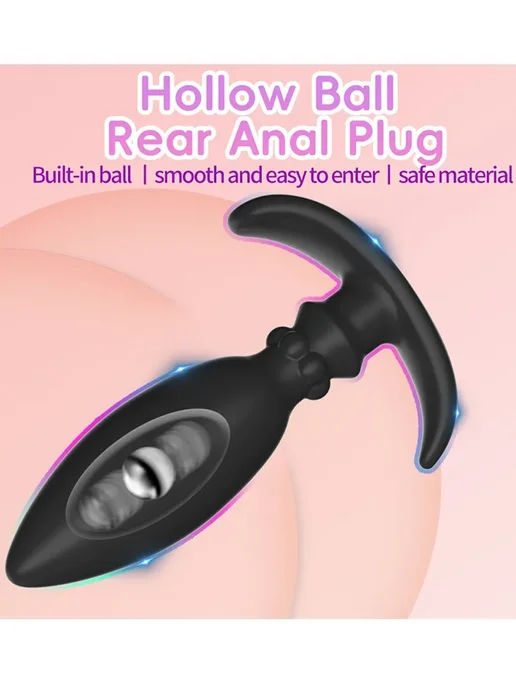 Bestsex Анальная пробка "ANAL VIBRA BUTT PLUG L" 13.4см, черный, фото 5