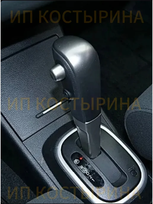 Чехол ручки АКПП натуральная кожа Nissan Note E11 Tiida, черный, фото 2