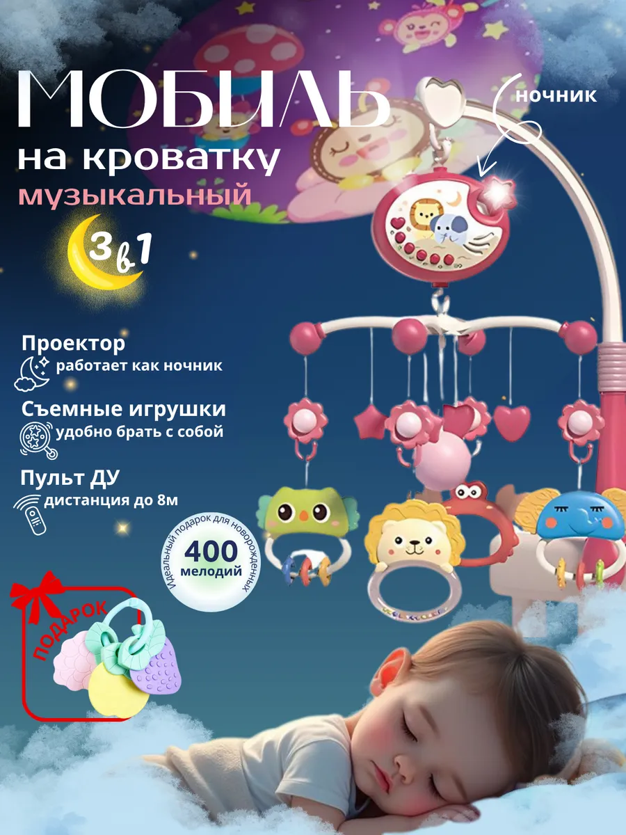 Мобиль в кроватку для новорожденных