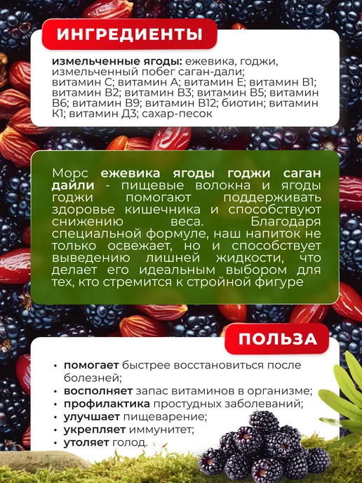 Ладаница Морс концентрат с ягодами годжи вкус и польза 300г, 300 г, фото 2