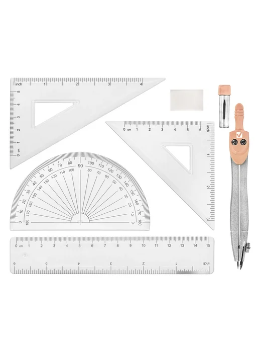 Brauberg Готовальня SCHOOL KIT, 8 предметов, циркуль 115 мм, вариант, фото 8