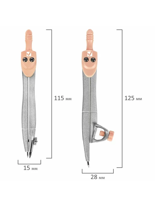 Brauberg Готовальня SCHOOL KIT, 8 предметов, циркуль 115 мм, 11 115, фото 16