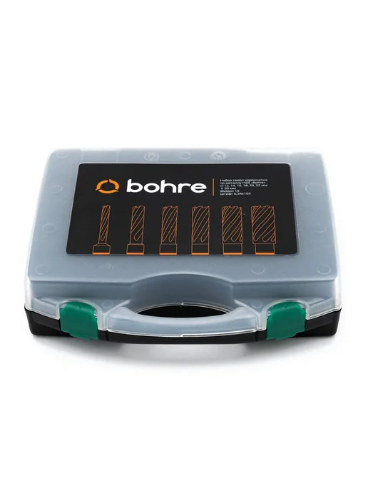 Bohre Набор сверл корончатых HSS 12,14,16,18,20,22 мм х50, штифт, серый, фото 2