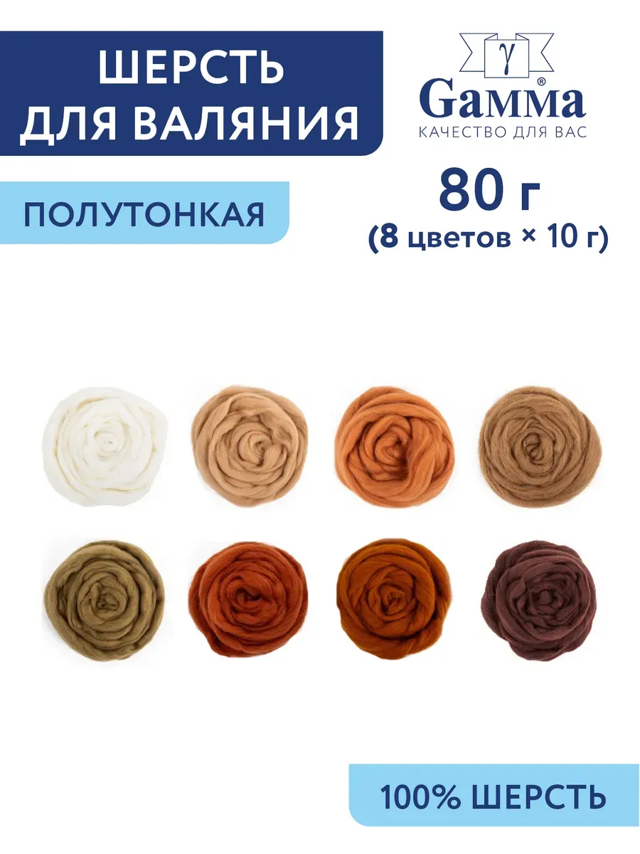 Шерсть для валяния, набор