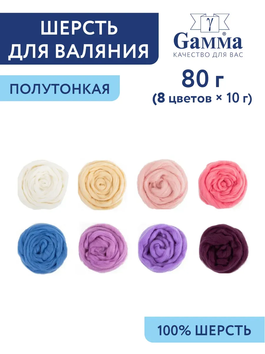 Шерсть для валяния, набор