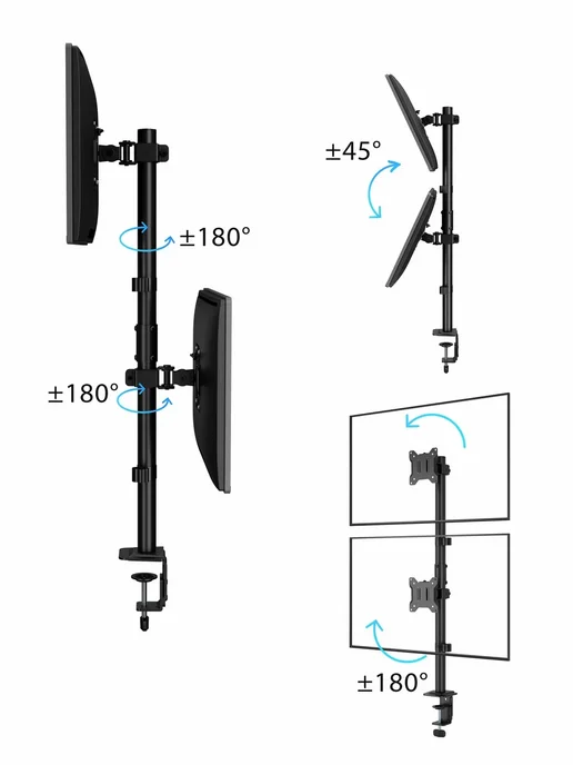 Godoo Кронштейн для двух мониторов 17"-32" GD110-C02V, вариант, фото 2