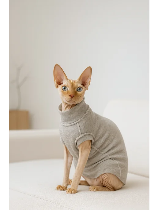 OSSO-fashion Одежда для кошек сфинкс, бежевый, фото 3