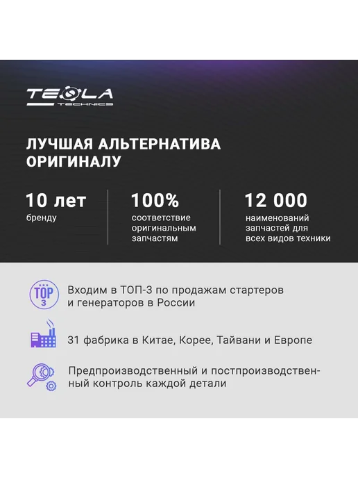 TESLA TECHNICS Щёткодержатель Стартер TT51330, вариант, фото 3