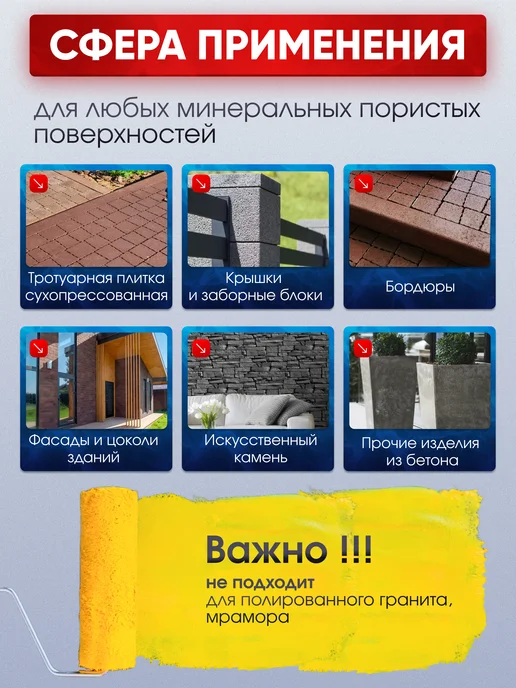 Пропиткин Краска(пропитка) для тротуарной плитки, желтый, фото 5