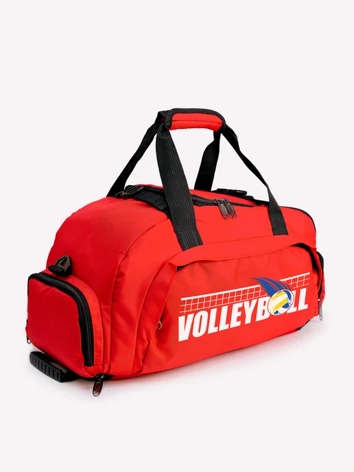 Aika "Яркость и стиль в спорте" Спортивная сумка-рюкзак "Волейбол-Volleyball" 2в1, XXL, вариант